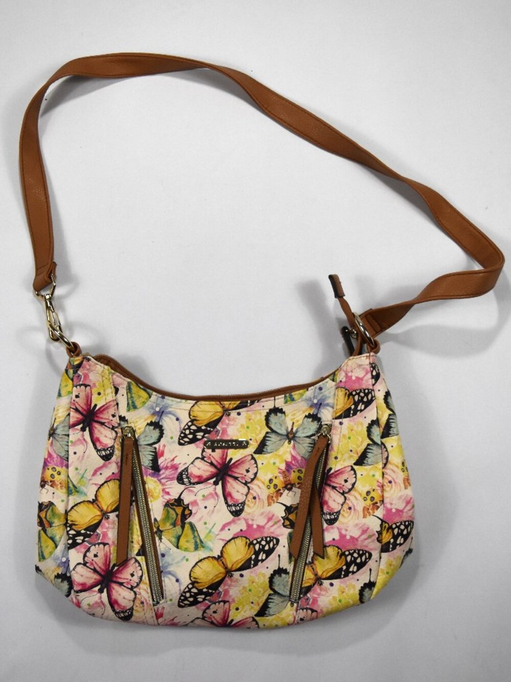 Rossetti Butterfly Print Crossbody Bag Laux Leather Spring Purse Boho Whimsical